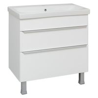 Тумба напольная с умывальником AXIOMA 80 /2 ящ/ с ум. Como 80 / AQUA DE MARCO 5080WGAXI/F/1 — фото 3, Тумбы с раковиной