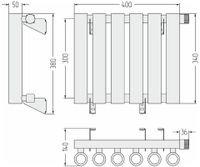 Товар: Отопительный радиатор Сунержа Кумир-0 EU50 правый 300х400 6 секций Матовый белый арт-30-0351-3006 - фото 5 Отопительный радиатор Сунержа Кумир-0 EU50 правый 300х400 6 секций Матовый белый арт-30-0351-3006 — фото 5, Радиаторы отопления