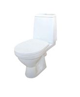 БРАВО Унитаз-компакт горизонт. вып., 2-х реж. арматура, сиденье полипропилен, белый. ROSA Вн УнБ62 — фото 1, Напольные унитазы