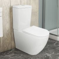 Унитаз-компакт Azario Grado 665х380х845 напольный, смыв "Торнадо", безободковый, с бачком и сидением микролифт арт-AZ-2141 UQ1 — фото 12, Напольные унитазы