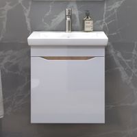 Тумба под раковину VIGO Grani 50 подвесная дуб золотой (028 дуб золотой) — фото 2, Тумбы под раковину