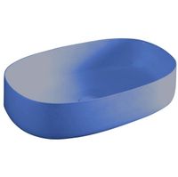 Раковина Artceram Cognac Quadro накладная без отверстий цвет Blue sapphire арт-COL003 16 00 — фото 2, Раковины накладные