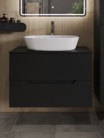 Товар: Orange Line Li-80TubMDF+B08-500W тумба с раковиной подвесная 80 см, черный/белый Li-80TubMDF+B08-500W - фото 3 Orange Line Li-80TubMDF+B08-500W тумба с раковиной подвесная 80 см, черный/белый Li-80TubMDF+B08-500W — фото 3, Тумбы с раковиной