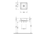 Товар: Раковина на столешницу 385х385х130 2013 - фото 3 Раковина на столешницу 385х385х130 2013 — фото 3, Раковины накладные