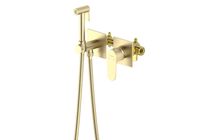 Товар: AQ1220BG ОБЕРОН комплект для гигиенического душа встроенный 2 отв. (смеситель + гигиеническая лейка + шланг), шлиф. золото - фото 2 AQ1220BG ОБЕРОН комплект для гигиенического душа встроенный 2 отв. (смеситель + гигиеническая лейка + шланг), шлиф. золото — фото 2, Гигиенические души