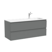 Товар: Тумба подвесная SANCOS Folk правая 1195х445х500, c двумя ящиками оснащенными доводчиками, Ergraut soft, арт. арт-FL120RES - фото 5 Тумба подвесная SANCOS Folk правая 1195х445х500, c двумя ящиками оснащенными доводчиками, Ergraut soft, арт. арт-FL120RES — фото 5, Тумбы под раковину