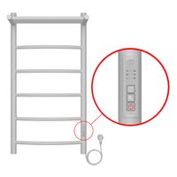 Товар: Полотенцесушитель электрический AZARIO VERONA 400/800 5 секций, с полкой, диммер справа, белый арт-AZ04848PW - фото 3 Полотенцесушитель электрический AZARIO VERONA 400/800 5 секций, с полкой, диммер справа, белый арт-AZ04848PW — фото 3, Электрические полотенцесушители
