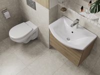 Унитаз подвесной "Альфа" (Комфорт) с сиденьем полипропилен с функцией Soft-close. SANTERI 132564S0000B0 — фото 3, Подвесные унитазы