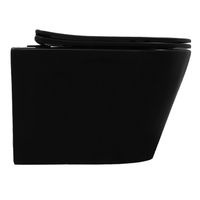 Унитаз подвесной Azario VELA 360х480х360 безободковый, система смыва "Торнадо", с быстросъемным сиденьем "Микролифт", черный матовый арт-AZ-2480MB — фото 11, Подвесные унитазы