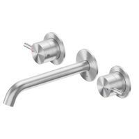 Смеситель ABBER Wasser Kreis 316 для раковины скрытого монтажа, сталь брашированная арт-AF81123BST-L — фото 1, Смесители для раковины