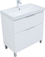 Тумба с раковиной Aquanet Алвита new 80 (Flat) напольная 2 ящ. цв. белый матовый арт-00345679 — фото 1, Тумбы с раковиной