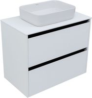 Тумба под раковину Allen Brau Activity 80 1.34004.WM белый матовый/черный браш — фото 8, Тумбы под раковину