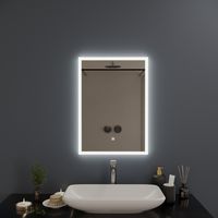 Зеркало с LED-подсветкой SIENA (50*70) /AQUA DE MARCO Sien50/70 — фото 1, Зеркала в ванную комнату