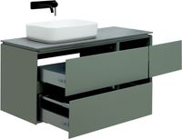 Тумба под раковину Allen Brau Infinity 120 1.21005.CGM L олива матовый — фото 5, Тумбы под раковину