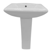 Раковина с пьедесталом AZARIO ELANA 560х440х835 арт-AZ-334P — фото 3, Раковины напольные