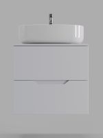 Orange Line Li-60TuwMDF+B07-540W тумба с раковиной подвесная 60 см, белый Li-60TuwMDF+B07-540W — фото 2, Тумбы с раковиной