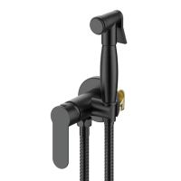 Гигиенический душ со смесителем встраиваемый ESKO , черный арт-SMHOLB — фото 1, Гигиенические души