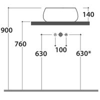 Раковина GLOBO T-EDGE на столешницу без отверстий цвет белый арт-TE035BI — фото 3, Раковины накладные