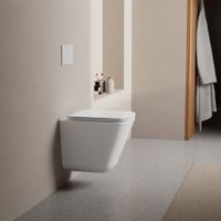 Унитаз ABBER Rechteck AC1219TC подвесной белый, безободковый, смыв торнадо, с закрытым дном — фото 3, Подвесные унитазы