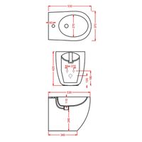 Биде Artceram File 2.0 напольное с одним отверстием цвет orange cameo арт-FLB002 13 00 — фото 2, Биде напольные