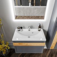 Комплект мебели для ванной Бриклаер , оникс серый арт-БЕРЛИН 80SD — фото 6, Комплекты мебели для ванной