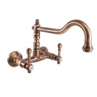 MORAVA RETRO - смеситель кухонный настенный, ЦВЕТ БРОНЗА арт-MK402.5/28SM — фото 1, Смесители для кухни