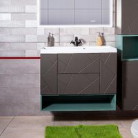 Товар: Тумба с раковиной и нишей Бриклаер КРИСТАЛЛ 90, графит/муссон - фото 1 Тумба с раковиной и нишей Бриклаер КРИСТАЛЛ 90, графит/муссон — фото 1, Тумбы с раковиной