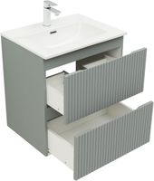 Тумба с раковиной Aquanet Джейн 120 цв.мисти грин (раковина Flat) 00340692 — фото 5, Тумбы с раковиной