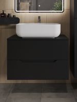 Товар: Orange Line тумба с раковиной подвесная 80 см, черный/белый арт-Li-80TubMDF+B03-600W - фото 3 Orange Line тумба с раковиной подвесная 80 см, черный/белый арт-Li-80TubMDF+B03-600W — фото 3, Тумбы с раковиной