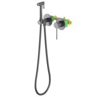 Смеситель встроенный с гигиеническим душем с защитой от ожогов Timo Saona 2339/18SM черное золото — фото 4, Гигиенические души