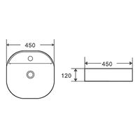 Товар: Раковина накладная Azario 450х450х120 округлая, белый глянец арт-AZ-2204 - фото 4 Раковина накладная Azario 450х450х120 округлая, белый глянец арт-AZ-2204 — фото 4, Раковины накладные