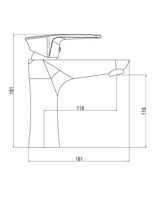 OneLife смеситель для раковины однорычажный полимерный, хром арт-P09-021cr — фото 1, Смесители для раковины
