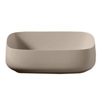 Раковина Artceram Cognac Quadro накладная без отверстий цвет Brown matera арт-COL009 41 00 — фото 1, Раковины накладные