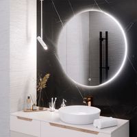 Зеркало с LED-подсветкой MILAN (90) круглое /AQUA DE MARCO MIL90 — фото 4, Зеркала в ванную комнату