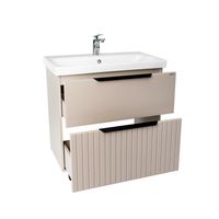 Тумба под раковину VIANT СИЦИЛИЯ 80 напольная капучино арт-VSIC80MDCAP-T2Y — фото 1, Тумбы под раковину