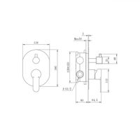 Душевой комплект BERGES NARDIS 3R, поворотный излив, оружейная сталь арт-071009 — фото 9, Встраиваемые душевые комплекты