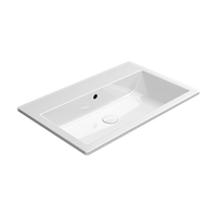 раковина встраиваемая сверху KUBE X 70x46 белый арт-9437111 — фото 2, Раковины встраиваемые сверху