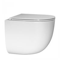 Унитаз ABBER Bequem AC1132TC подвесной белый, безободковый, смыв торнадо, с закрытым дном — фото 1, Подвесные унитазы