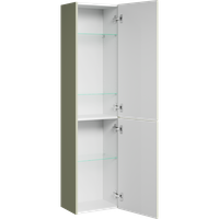 Подвесной пенал 35 см с двумя дверьми в цвете шалфей зеленый арт-PUR0535SH — фото 1, Пеналы для ванной комнаты