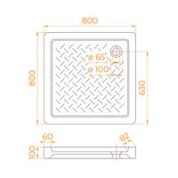 Комплект: Угол RGW PA-31B + поддон RGW CR 02083188-14, 19170188-01 — фото 8, Комплектующие для поддонов