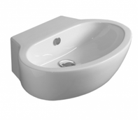 Раковина SIMAS LFT Spazio подвесная или накладная с одним намеченным отверстием цвет белый LFT24 — фото 1, Раковины накладные