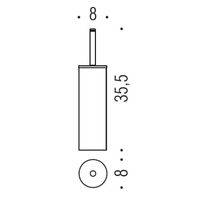 Ершик COLOMBO DESIGN LUNA напольный цвет хром арт-B0506 — фото 2, Ершики для унитаза