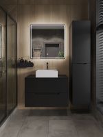 Товар: Orange Line Li-80TubMDF+B04-405W тумба с раковиной подвесная 80 см, черный/белый Li-80TubMDF+B04-405W - фото 5 Orange Line Li-80TubMDF+B04-405W тумба с раковиной подвесная 80 см, черный/белый Li-80TubMDF+B04-405W — фото 5, Тумбы с раковиной