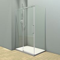 Душевой угол Veconi Rovigo RV-070CH, 1400х800х1950, хром, стекло прозрачное RV070CH-14080-01-C4 — фото 2, Прямоугольные душевые уголки