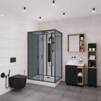 Товар: Душевая кабина Niagara Premium NG-6912-01GQR BLACK (120х80х210) низкий поддон(16 см),черный,стекло тонированное,5 мест 69120134GQRBLACK - фото 2 Душевая кабина Niagara Premium NG-6912-01GQR BLACK (120х80х210) низкий поддон(16 см),черный,стекло тонированное,5 мест 69120134GQRBLACK — фото 2, Душевые кабины