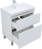 Товар: Тумба с раковиной Aquanet Вега 70 (Ирис) напольная 2 ящ. цв. белый глянец 00345376 - фото 5 Тумба с раковиной Aquanet Вега 70 (Ирис) напольная 2 ящ. цв. белый глянец 00345376 — фото 5, Тумбы с раковиной