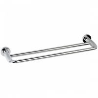 Полотенцедержатель COLOMBO DESIGN BASIC широкий двойной цвет хром арт-B2788 — фото 2, Полотенцедержатели