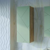 Товар: Шкаф навесной Бриклаер КРИСТАЛЛ 35х90 см, фисташковый 4627125416972 - фото 1 Шкаф навесной Бриклаер КРИСТАЛЛ 35х90 см, фисташковый 4627125416972 — фото 1, Шкафы для ванной