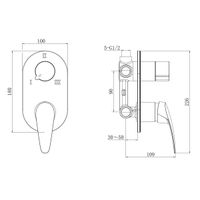 Смеситель Lemark Linara для ванны и душа, встраиваемый арт-LM0428C — фото 5, Встраиваемые смесители для душа