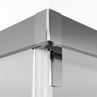 Душевое ограждение Niagara Nova NG-6635-34 (100х100х195) квадрат,хром,двери раздвижные,стекло прозрачное,1 место — фото 8, Квадратные душевые уголки
